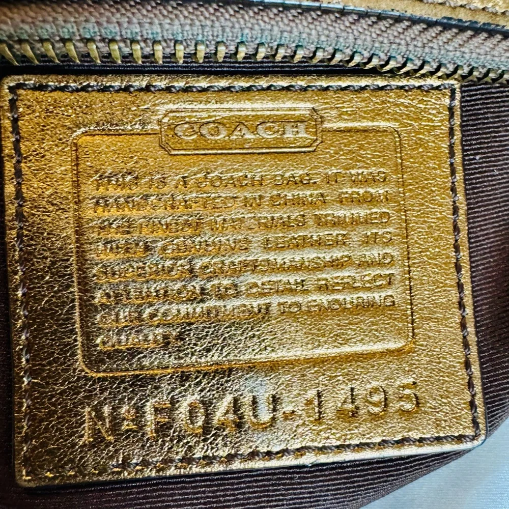 Coach Legacy 2004 Special Edition Bag with Metallic Gold and Brown Signature - Picture 14 of 14